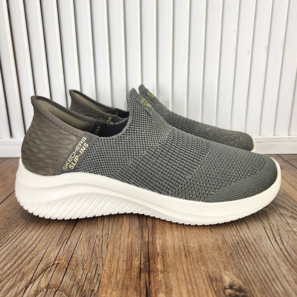Skechers Slip-Ins Ultra Flex 3.0 Martha Stewart Womens 6 Olive Hands Free Shoes